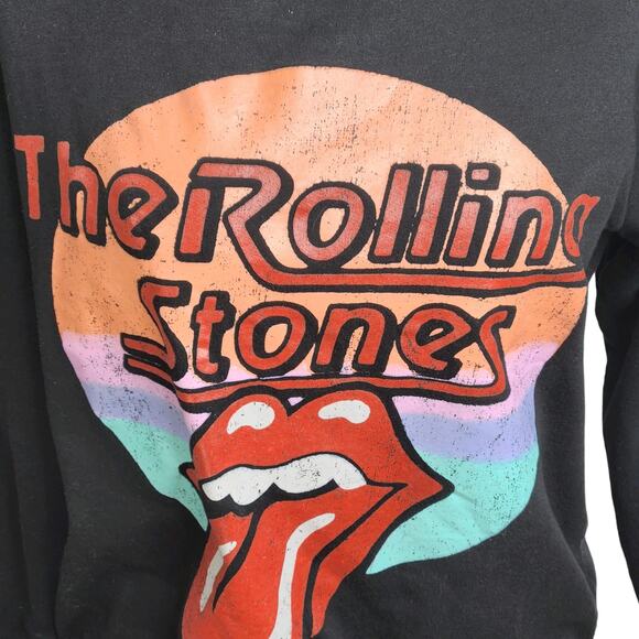 The Rolling Stones Graphic Sweatshirt Womens Small Black - Picture 5 of 9
